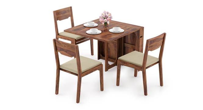 Danton 3-to-6 - Kerry 6 Seater Folding Dining Table Set (Teak Finish, Wheat Brown) by Urban Ladder