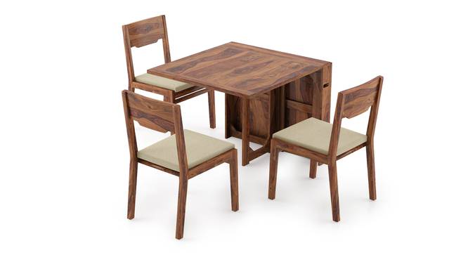 Danton 3-to-6 - Kerry 6 Seater Folding Dining Table Set (Teak Finish, Wheat Brown) by Urban Ladder
