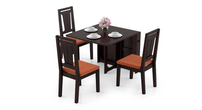 Danton 3-to-6 - Martha 6 Seater Folding Dining Table Set (Mahogany Finish, Burnt Orange) by Urban Ladder - Design 1 Full View - 297466