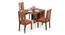 Danton 3-to-6 - Martha 6 Seater Folding Dining Table Set (Teak Finish, Burnt Orange) by Urban Ladder - Design 1 Full View - 297479