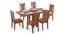 Danton 3-to-6 - Martha 6 Seater Folding Dining Table Set (Teak Finish, Burnt Orange) by Urban Ladder - Cross View Design 1 - 297481