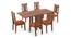 Danton 3-to-6 - Martha 6 Seater Folding Dining Table Set (Teak Finish, Burnt Orange) by Urban Ladder - Design 1 Side View - 297482