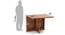 Danton 3-to-6 - Martha 6 Seater Folding Dining Table Set (Teak Finish, Burnt Orange) by Urban Ladder - Design 1 Dimension - 297488