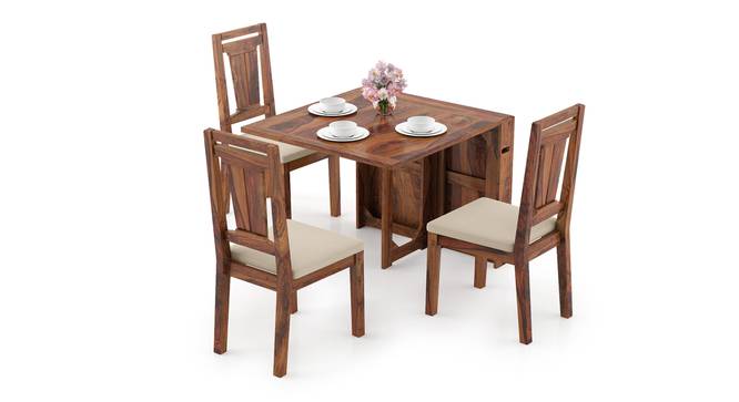 Danton 3-to-6 - Martha 6 Seater Folding Dining Table Set (Teak Finish, Wheat Brown) by Urban Ladder - Design 1 Full View - 297505