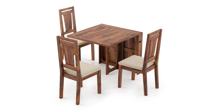 Danton 3-to-6 - Martha 6 Seater Folding Dining Table Set (Teak Finish, Wheat Brown) by Urban Ladder - Front View Design 1 - 297506