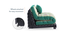 Finn Futon Sofa Cum Bed (Tree Of Life - Lagoon Green) by Urban Ladder