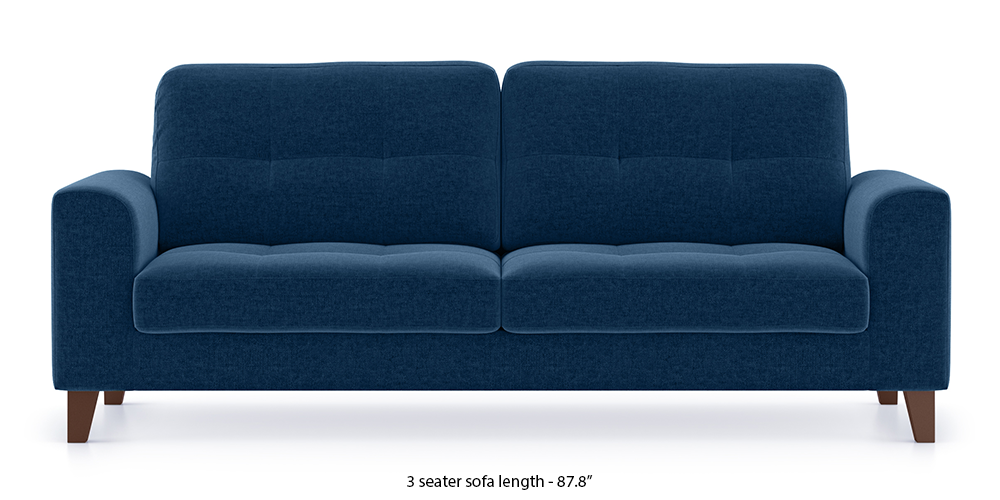 Verona Sofa (Cobalt Blue) (3-seater Custom Set - Sofas, None Standard Set - Sofas, Cobalt, Fabric Sofa Material, Regular Sofa Size, Regular Sofa Type) by Urban Ladder - - 297847