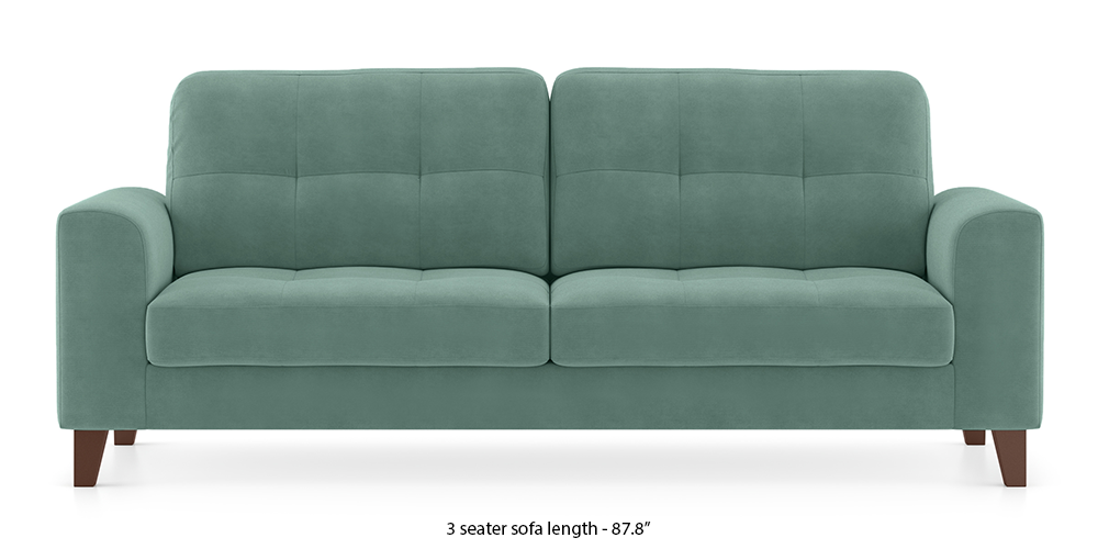 Verona Sofa (Dusty Turquoise Velvet) by Urban Ladder