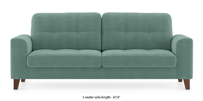 Verona Sofa (Dusty Turquoise Velvet) (1-seater Custom Set - Sofas, None Standard Set - Sofas, Fabric Sofa Material, Regular Sofa Size, Regular Sofa Type, Dusty Turquoise Velvet)