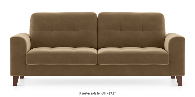 Verona Sofa (Fawn Velvet) (3-seater Custom Set - Sofas, None Standard Set - Sofas, Fabric Sofa Material, Regular Sofa Size, Regular Sofa Type, Fawn Velvet)