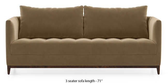 Florence Compact Sofa (Fawn Velvet) (1-seater Custom Set - Sofas, None Standard Set - Sofas, Fabric Sofa Material, Regular Sofa Size, Regular Sofa Type, Fawn Velvet)