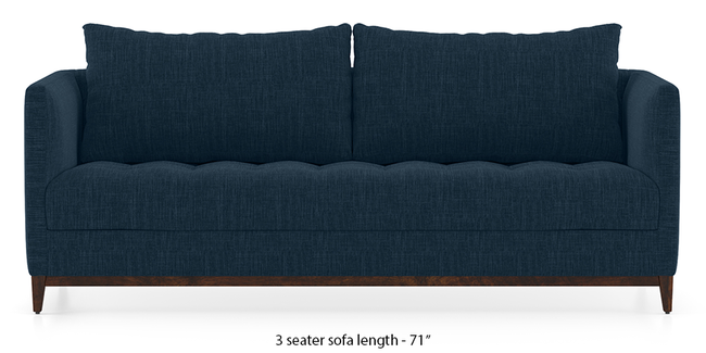 Florence Compact Sofa (Indigo Blue) (1-seater Custom Set - Sofas, None Standard Set - Sofas, Indigo Blue, Fabric Sofa Material, Regular Sofa Size, Regular Sofa Type)