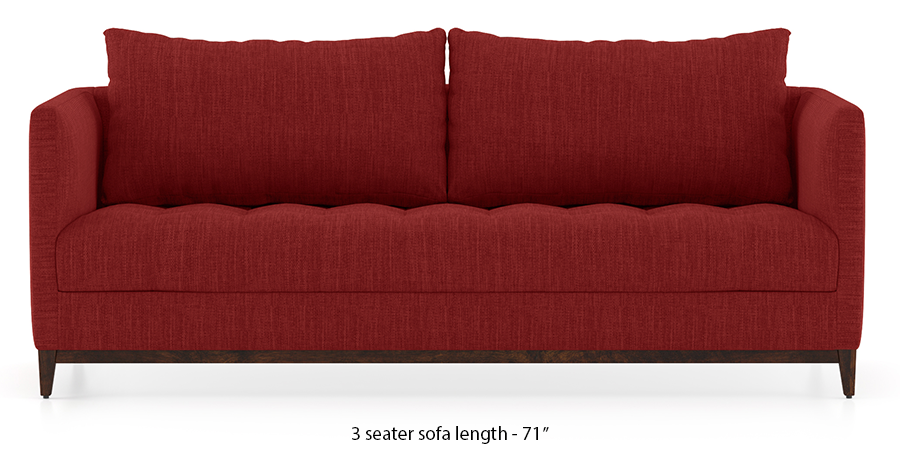 Florence Compact Sofa (Salsa Red) by Urban Ladder