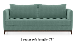 Florence Compact Sofa (Dusty Turquoise Velvet)