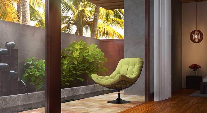 Calabah Swivel Lounge Chair (Green) by Urban Ladder - Design 1 Full View - 299088