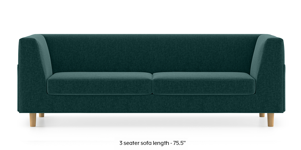 Rubik Sofa (Malibu Blue) (1-seater Custom Set - Sofas, None Standard Set - Sofas, Fabric Sofa Material, Regular Sofa Size, Malibu, Regular Sofa Type) by Urban Ladder - - 299563