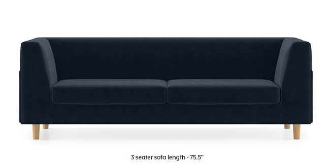 Rubik Sofa (Sea Port Blue Velvet) (2-seater Custom Set - Sofas, None Standard Set - Sofas, Fabric Sofa Material, Regular Sofa Size, Regular Sofa Type, Sea Port Blue Velvet)