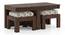 Kivaha 2-Seater Coffee Table Set (Walnut Finish, Morocco Lattice Beige) by Urban Ladder - Cross View Design 1 - 300521