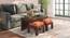 Kivaha 2-Seater Coffee Table Set (Walnut Finish, Morocco Lattice Rust) by Urban Ladder - Design 1 Full View - 300526
