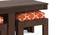 Kivaha 2-Seater Coffee Table Set (Walnut Finish, Morocco Lattice Rust) by Urban Ladder - Ground View Design 1 - 300530