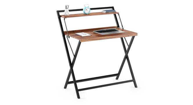 Bruno Folding Study Table (Teak Finish, Black) by Urban Ladder - Cross View Design 1 - 300582