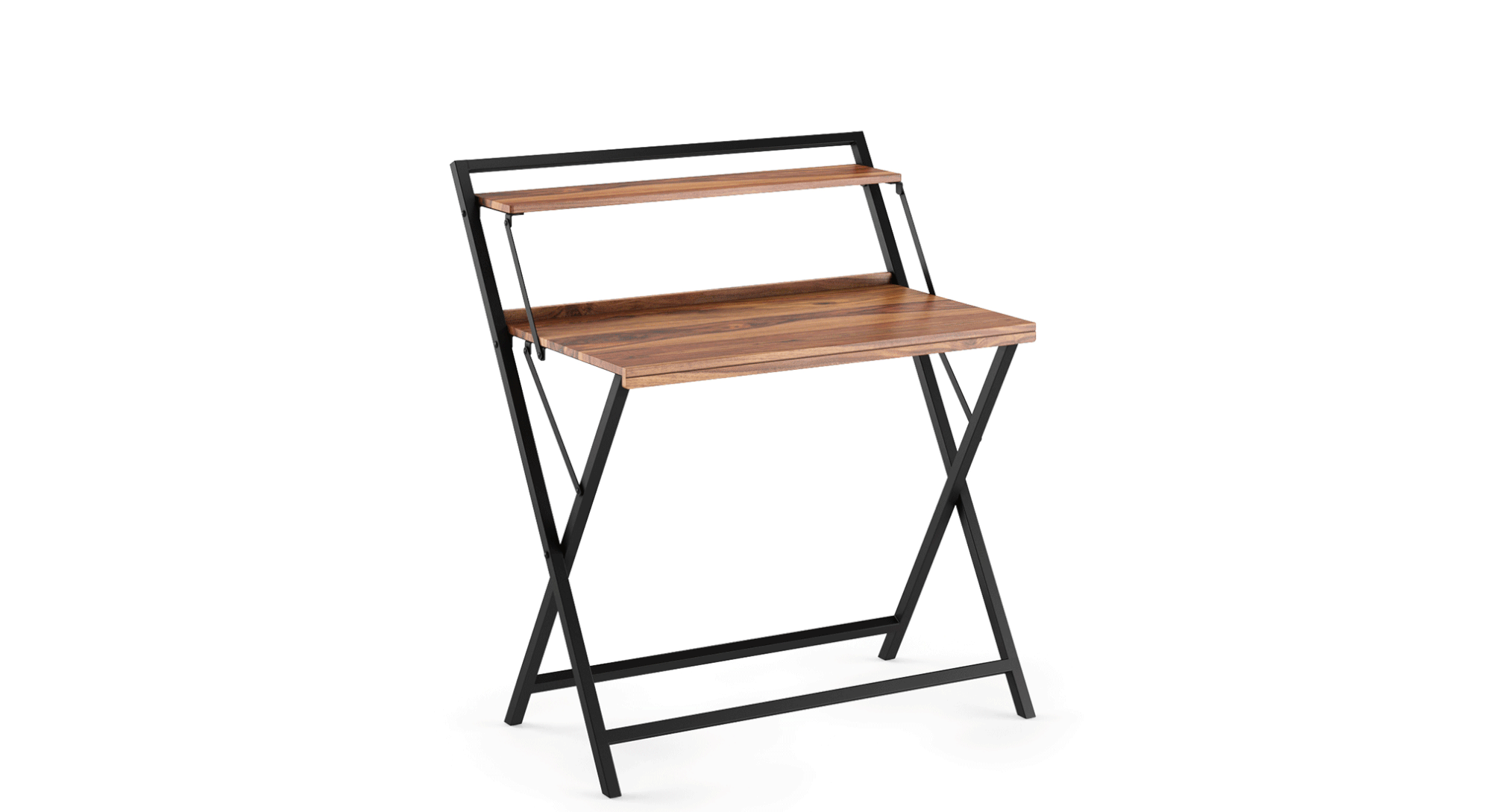 Bruno Solid Wood Study Table in Teak Finish Urban Ladder