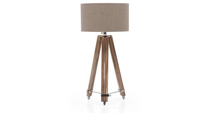 Kepler Tripod Floor Lamp (Natural Base Finish, Natural Shade Color, Drum Shade Shape) by Urban Ladder - Front View Design 1 - 300590