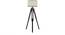 Hubble Tripod Floor Lamp (Black Base Finish, Cylindrical Shade Shape, White Shade Color) by Urban Ladder - Design 1 Side View - 300602