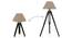 Hubble Tripod Floor Lamp (Black Base Finish, Natural Shade Color, Conical Shade Shape) by Urban Ladder - Cross View Design 1 - 300611