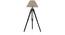 Hubble Tripod Floor Lamp (Black Base Finish, Natural Shade Color, Conical Shade Shape) by Urban Ladder - Design 1 Side View - 300612