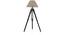Hubble Tripod Floor Lamp (Black Base Finish, Natural Shade Color, Conical Shade Shape) by Urban Ladder - Design 1 Side View - 300612