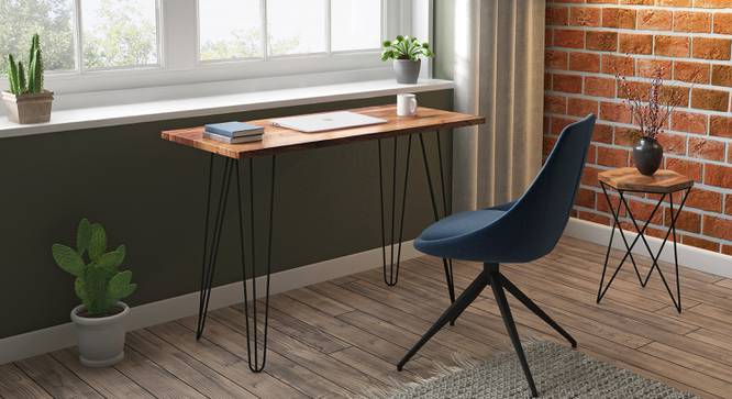 Dybek Study Table (Teak Finish) by Urban Ladder - Full View Design 1 - 300642