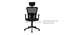 Galen Study Chair (Black, Nylon Chair Base) by Urban Ladder - Front View Design 1 - 301390