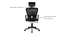 Galen Study Chair (Black, Nylon Chair Base) by Urban Ladder - Cross View Design 1 - 301391