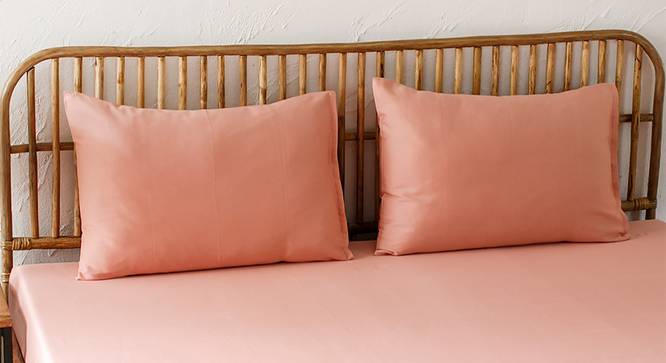 Aadoo Bedsheet Set (Pink, Fitted Size) by Urban Ladder - Design 1 Full View - 301533