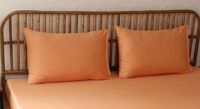 Coral Bedsheet Set (Orange, King Size) by Urban Ladder - Design 1 Full View - 301613