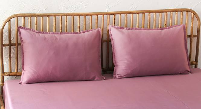 Rhubarb Bedsheet Set (Purple, King Size) by Urban Ladder - Design 1 Full View - 301744