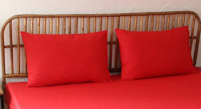 Surkh Bedsheet Set (Red, Single Size) by Urban Ladder - Design 1 Full View - 301794
