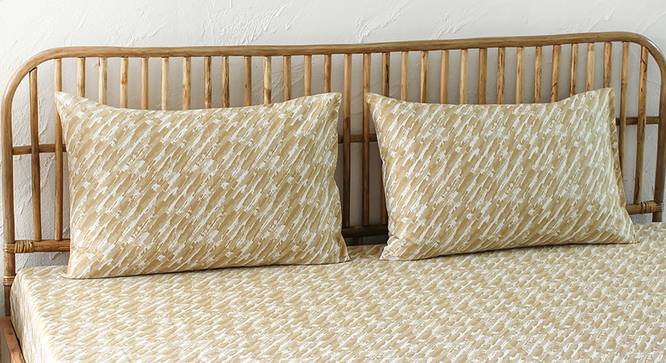 Tulika Bedsheet Set (Beige, Double Size) by Urban Ladder - Design 1 Full View - 301811