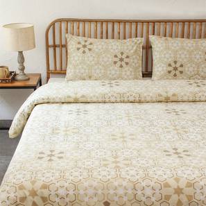 Double Bedsheet Design Beige TC Cotton Size Duvet Cover
