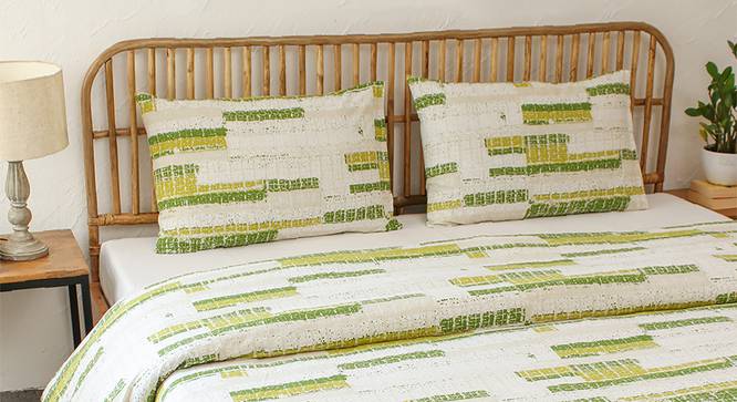 Glitch Duvet (Green, Single Size) by Urban Ladder - Design 1 Full View - 301923