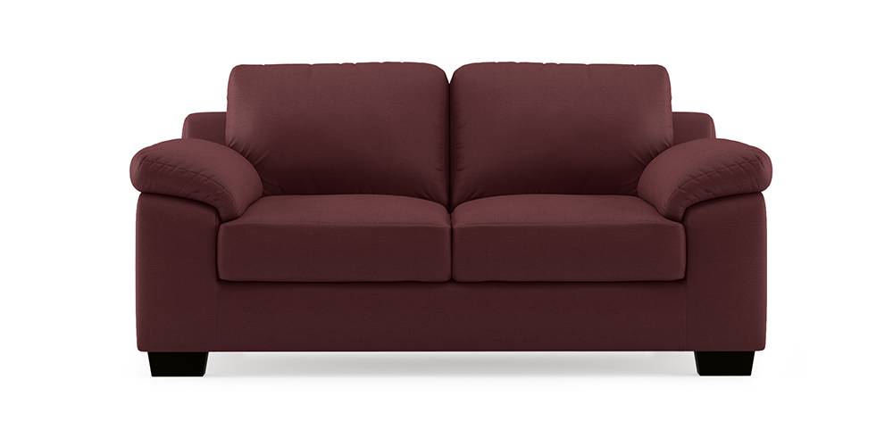 Esquel Leatherette Sofa (Burgundy) Urban Ladder