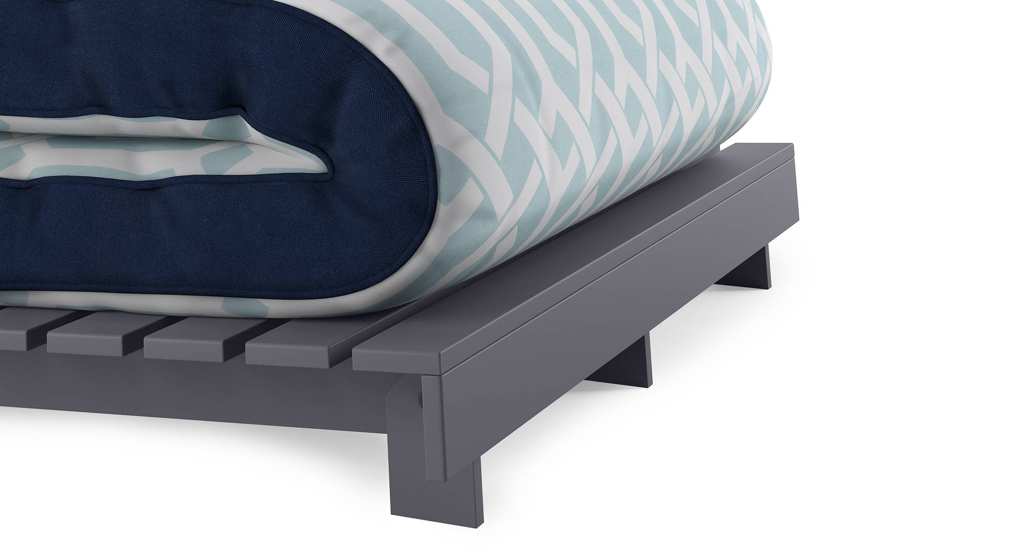 Finn Futon Futon Sofa cum Bed in Midnight Blue Colour Urban Ladder