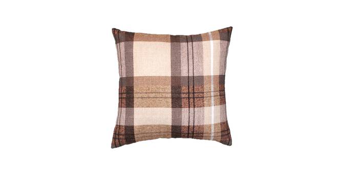 Motley Cushion Cover-Brown (Brown, 41 x 41 cm  (16" X 16") Cushion Size) by Urban Ladder - Front View Design 1 - 302162