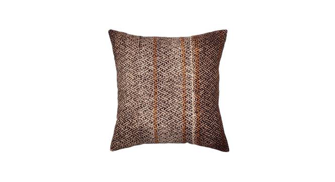 Barley Cushion Cover (Brown, 41 x 41 cm  (16" X 16") Cushion Size) by Urban Ladder - Front View Design 1 - 302177
