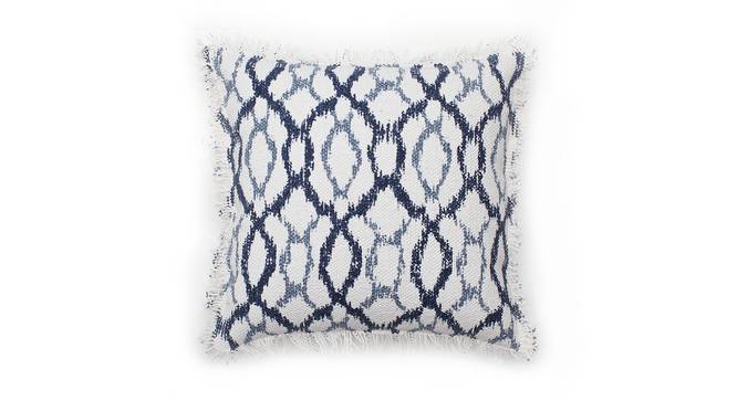 Laher Cushion Cover (Blue, 41 x 41 cm  (16" X 16") Cushion Size) by Urban Ladder - Front View Design 1 - 302195