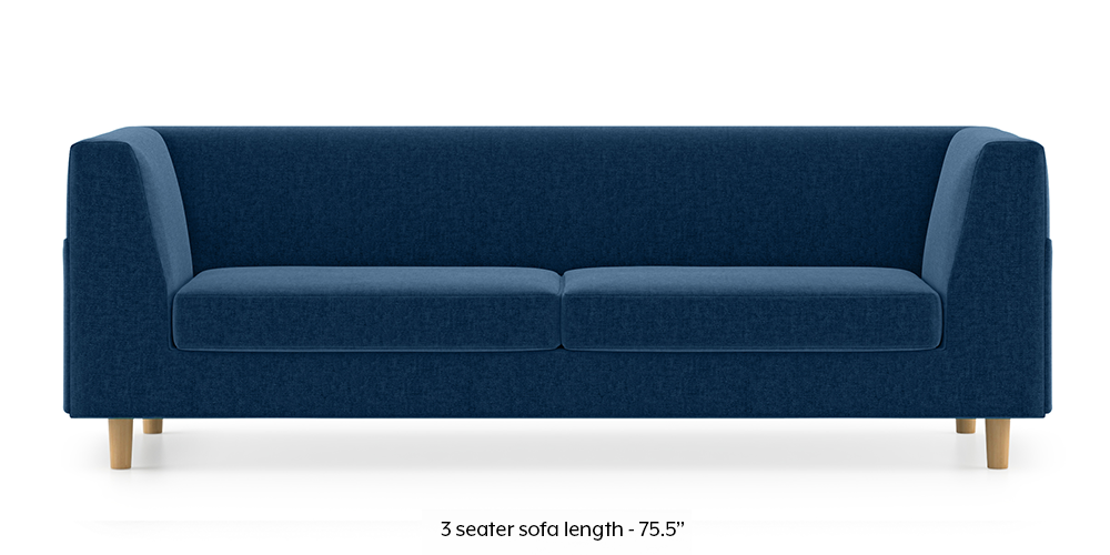 Rubik Sofa (Cobalt Blue) (1-seater Custom Set - Sofas, None Standard Set - Sofas, Cobalt, Fabric Sofa Material, Regular Sofa Size, Regular Sofa Type) by Urban Ladder - - 302270