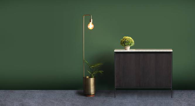 Esna Floor Lamp With Bowl (Antique Brass Finish) by Urban Ladder - Design 1 Full View - 302321