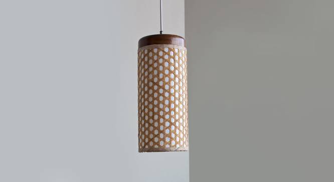 Tessere Hanging Lamp (Walnut Finish) by Urban Ladder - Design 1 Full View - 302354