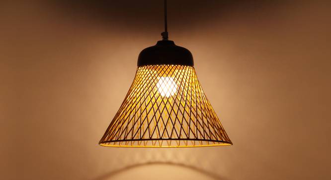 Netta Hanging Lamp (Walnut Finish) by Urban Ladder - Front View Design 1 - 302361